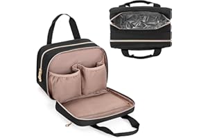 Damero Wearable Breast Pump Bag Compatible with Elvie, Willow and Momcozy Breast Pump, Carrying Case for Hand-Free Wearable Breast Pumps, Pump Parts and More, Black (BAG ONLY)