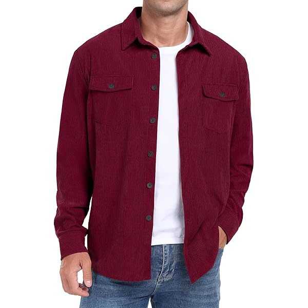 JACK & JONES PREMIUM corduroy slim fit overhemd JPRBROOK blauw