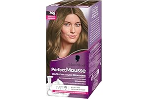 Schwarzkopf - Perfect Mousse - Coloration Cheveux - Mousse Permanente sans Ammoniaque - Masque Soin 96 % d'ingrédients d'origine naturelle - Blond Foncé 700