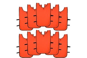 Ronex Sports Pack de Petos de Entrenamiento 10 Unidades para niños, jóvenes y Adultos (Petos Deportivos, Petos de Futbol