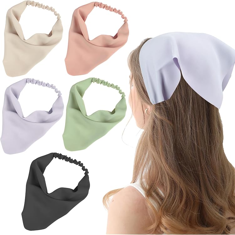 4er Set Chiffon Stirnbänder – Weich, Elastisch & Stylisch Für Damen & Mädchen