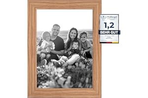 CABBEL Ramka na zdjęcia 18 x 24 cm, dąb, stabilna rama z płyty MDF, nietłukące się szkło pleksi, do zawieszenia i postawienia, idealna do zdjęć/obrazów/kolażu