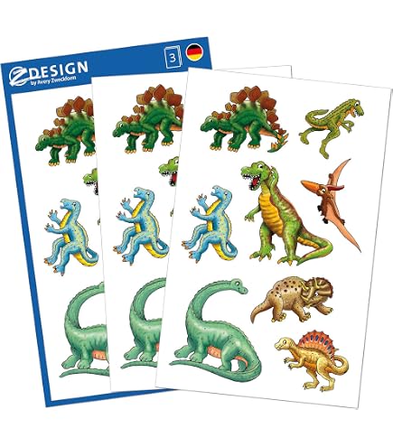 Lot De 100 Autocollants Dinosaures Lilbitty - Uniques, Lavables, Pour Décoration PC, Gourde, Valise...