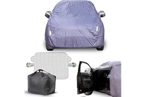 Buho Boost Classic - Telo Auto 100% Impermeabile con Parasole Incluso - Telo Copriauto Da Esterno con 2 Zip Strategiche - Protezione Completa Pioggia/Neve/UV/Polvere - Misura Universale Auto SUV