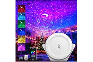 VOGHERB Galaxy Projector Night Light: 3 in 1 Star Lights Projector with Nebula Ocean Moon, Kids Adults 3D Starlight Sensory Lights with Voice/Timer Control,Compatible Alexa Google Assistant,for Bedroom Gifts