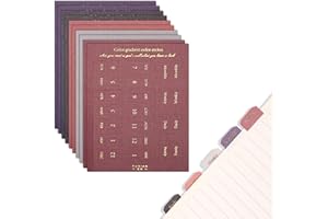 Tinoaly 10 Stück Planer Monatsregisterkarten, Selbstklebend Monatsregisterkarten Monats Aufkleber für Zuhause Büro Kalender Notizbücher Journale Organisation