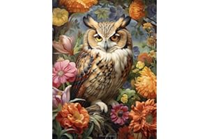 Reofrey DIY Gufo Diamond Painting Kit Trapano Completo Drill, Animale 5D Pittura Diamantes Diamante Kit Disegno, Strass Ricamo a Punto Croce Craft Arts for Home Wall Decor 30x40cm