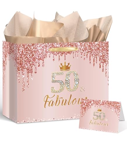 12 Rosa Gold-Geschenktüten Mit Glitzer – 20,3 X 11,9 X 7,6 Cm, Für Geburtstag, Hochzeit & Partys