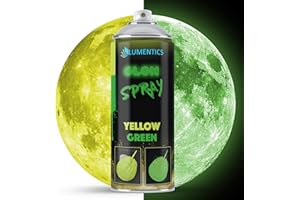 LUMENTICS Spray lumineux Jaune-Vert 400 ml - Spray de couleur - Brille dans l'obscurité - Peinture en aérosol avec effet phosphorescent