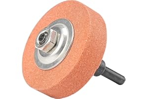 NuoDunco Grinding Wheel Adapter and 75mm Grinding Stone, Change Electric Drill into Grinding Machine for Metal Grinding, Polishing, Deburring（Red）