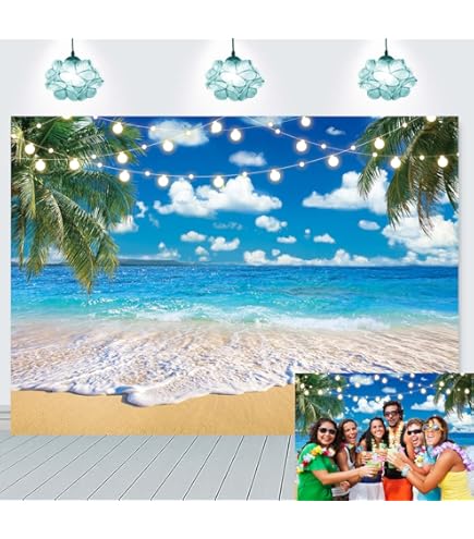 Renaiss 2.5x1.8m Tropischer Strand Küstenhintergrund Hawaii
