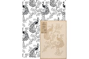 NAKLEO Stencil per Pittura Grandi Dimensioni 59x95cm, Cineserie Reale Pavone Geometrico Modello per Pareti, Plastica e Riutilizzabile Fai Da Te Carta da Parati Decorazioni Casa, Muro Legno Mobili