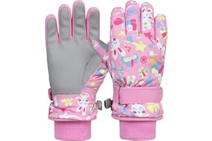 Durio Gants de ski pour enfant - Imperméable - Pour fille et garçon