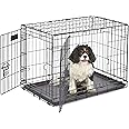 MidWest Homes for Pets Newly Enhanced Double Door iCrate Dog Crate, Includes Leak-Proof Pan, Floor Protecting Feet, Divider Panel & New Patented Features