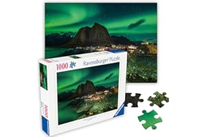Ravensburger Puzzle 12000357 1000 Teile - Aurora Borealis Norwegen, Nordlichter über Hamnoy - Puzzle für Erwachsene und Kinder ab 14 Jahren,Puzzle mit Norwegen-Motiv, [Exklusiv bei Amazon]