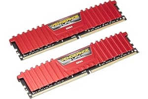 Corsair CMK32GX4M2A2666C16R Vengeance LPX 32 GB (2 x 16 GB) DDR4 2666 MHz C16 XMP 2.0 High Performance Desktop Memory Kit, Red