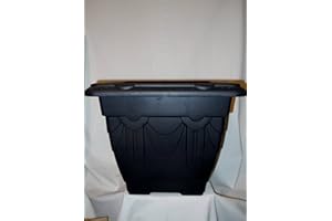 Whitefurze G02044 38cm Square Venetian Planter - Black