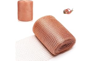 HISUMER Schneckenschutz 10m x 127mm Kupfergitterrolle Kupferdraht Gegen Schnecken Hochbeet Metallgitter Kupfergewebe-Schutz Kupferband Schneckenzaun Bauen von Löchern, Schützen von Setzlingen Samen