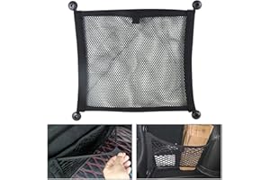 KAHOUI Red Maletero de Coche, Red Elastica para Coche SUV Camión Recogida Negro, Bolsa De Organizador Tronco Coche con Redes De Bolsillos Elástica, Reds Maletero para Automóviles
