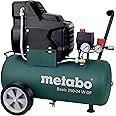 Metabo Compressor for compressed Air Tool Basic 250-24 W OF / 8 Bar Compressor for Mobile Applications / Oil-Free with Manometer