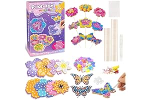 HUIKUANGEU Lavoretti Creativi per Bambini,Crea Il Tuo Bouquet di Fiori,Giochi Creativi,Set di Lavoretti con Fiori per Bambini,Kit Creativo Bambina,Kit Artigianali per Bambini,Artigianato per Bambini