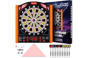 WIN.MAX Juego Profesional de Diana electrónica de 1 a 8 Jugadores con 12 Dardos