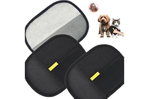 BbiuRer 3 Stück Fellmagnet, Pet Hair Remover Glove, Statische Entfernung Handschuhe für Haustier Haar zum Waschen Deshedding Pflege, für Glattes und Gesundes Fell Haustier für Kleidung
