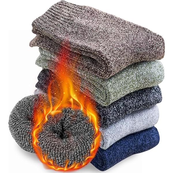 Debra Weitzner Thermal Heated Socks Insulated Socks For Men & Women 10 13 Assorted 4 Pairs