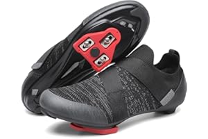 KESCOO Unisex Cycling Shoes Compatible with Peloton Bike Delta Cleats Included Indoor Outdoor Road Spin Bike Shoes for Men Women