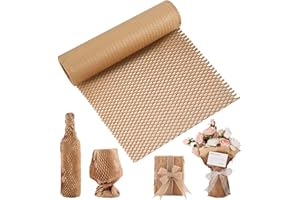 DNTORX Honeycomb Packaging Paper Roll 30M x 30cm, Alternative to Bubble Wrap, Reusable Wrapping Paper for Shipping, Moving, Breakables and Gift