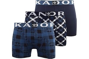 Kandor mens boxers – boxer shorts for men multipack of 5 comfortable stretch cotton men’s underwear trunks, colourful & black underpants, multi pack man briefs