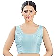 Studio Shringaar Women's Readymade Art Silk Sleeveless Saree Blouse