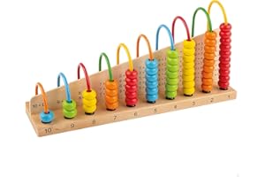 ColorBaby 49340 WOOMAX 49340-Woomax Wooden Game Learning Math + 4a, Multicoloured