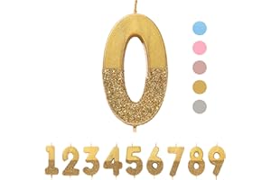 TALKING TABLES TalkingTables0 Birthday CandleCake TopperSingleGold Glitter