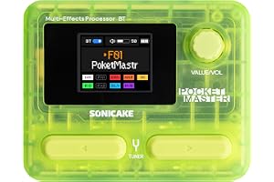 SONICAKE Multieffekt gitarrpedal 9 Effektmoduler 100 förinställningar 20 Amp/Cab Effektprocessor för OTG USB gitarr BT-ljudgr