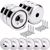 12 Magneti Al Neodimio Con Gancio - Portata 8kg, Ø16x35mm, Extra Forti - Foto 7