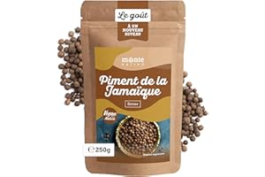 Piment de la Jamaïque entier Monte Nativo (250g) - Piment Jamaïque Baies - Allspice - Épices aromatiques séchées avec soin, idéales pour Cuisiner et Assaisonner - Arôme et Goût intenses