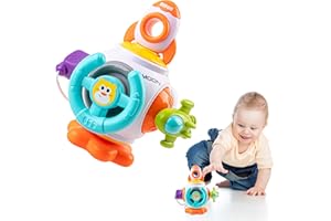 GIBOHOM Juguete para bebé, cubo de motricidad 6 en 1, juguete sensorial de actividad Montessori, juguete para el desarrollo temprano y la actividad a partir de 1, 2, 3 años, niños, niñas, regalos de