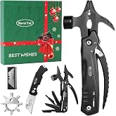RoverTac Tools Multitool Gifts for Men Dad Husband for Christmas Birthday Father's Day, 12 in 1 Hammer Box Cutter Snowflake