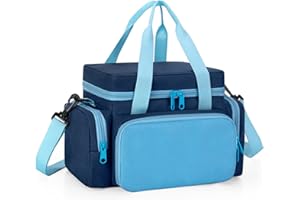 LoDrid Tragetasche kompatibel mit Toniebox 1/2, Aufbewahrungstasche Organizer für Audio-Player-Set und Zubehör mit Griff und Schultergurt, Blau, nur Tasche (patentiertes Design)