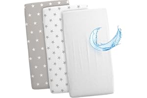 TOTSY BABY Drap Housse Cododo pour Nacelle Ensemble de 2 Draps Lot de 3 : 50x83 cm avec Protege Matelas Impermeable - Alese Bebe Compatible avec Berceaux Landeau Couffin et Poussette Enfant 50 x 83