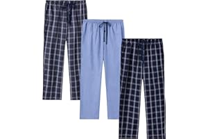 JupiterSecret Herren Pyjamahose Lang Schlafanzughosen für Herren Karierte Nachtwäsche 3er Packs