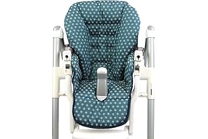 BAMBINIWELT BY RAFAEL K. BambiniWelt Housse de rechange pour coussin de siège Peg Perego Prima Pappa Diner Etoiles Olive