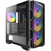 Antec AX1000 ARGB, 4 x 140mm ARGB PWM Fan Dahil, Mesh &Ouml;n Panel, USB-C 3.2, Temperli Cam Yan Panel, 360mm Radyat&ouml;r Desteği, Si