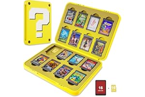 LUCYLANKER Magnetischer Game Card Aufbewahrungsbox für Nintendo Switch, Tragbare Schutzbox für Spiel Karte, Spiele Aufbewahrung für Switch OLED/Lite Modelle mit 16 NS und 16 TF Karten Slots (D)