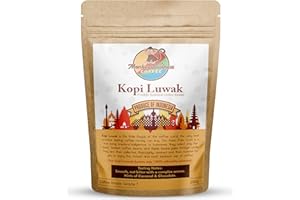 Monkey Business Coffee - Café Kopi Luwak sauvage - Grains Entiers - 250 grammes (Autres Poids Et Types De Haricots Disponibles) - De Source Durable (D'indonésie)
