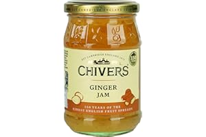 Chivers Ginger Jam, authentische englische Konfitüre für Ingwer Liebhaber, Ideal zum Frühstück, aufs Brötchen, 6er Pack, 340g