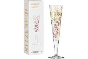 Ritzenhoff 1071024 Flûte à champagne 200 ml - série Goldnacht n° 24 - pièce de design noble avec de l'or véritable - Made in Germany