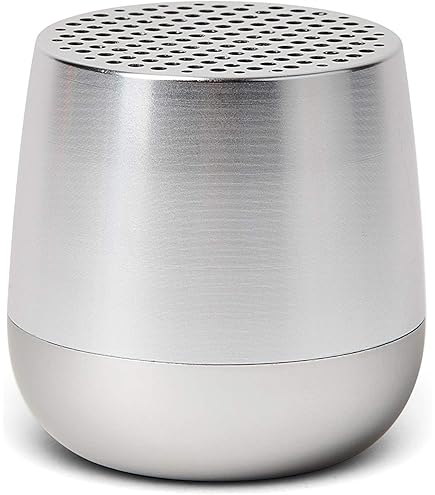 Lexon MINUT Compacte mini-wekker met puur zwart VA-display, touch-bediening, snooze-functie en achtergrondverlichting, oplaadbare batterij, aluminium afwerking, metallic grijs