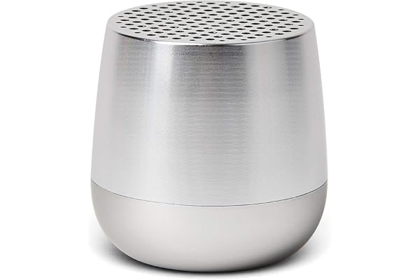 Lexon Mini Enceinte Bluetooth Portable MINO+, Micro Mains-Libre et déclencheur Selfie, Rechargeable sans Fil pour PC et Smartphone - Aluminium